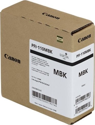Изображение Tusz Canon Canon PFI-110MBK - 160 ml - Matte Black - Original - Ink Tank - for imagePROGRAF TX-2000, TX-3000, TX-4000 (2363C001)