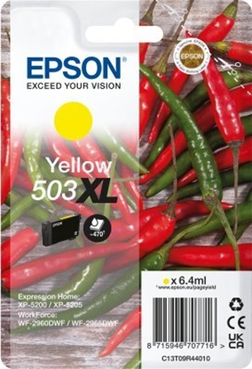 Attēls no Tusz Epson Epson 503XL Singlepack - 6.4 ml - XL - Gelb - original - Blister mit RF- / akustischem Alarmsignal - Tintenpatrone - fur Expression Home XP-5200, XP-5205, WorkForce WF-2960DWF, WF-2965DWF