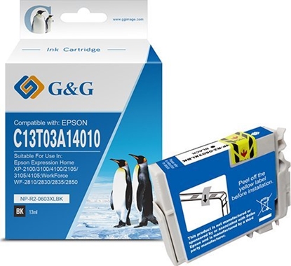 Attēls no Tusz G&G G&G kompatybilny ink / tusz z C13T03A14010, 603XL, NP-R-0603XLBK, black, 500s