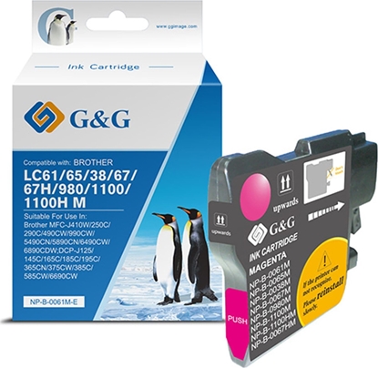 Attēls no Tusz G&G G&G kompatybilny ink / tusz z LC-980M, LC-1100M, NP-B-0061M/1100M/980M, magenta, 260s