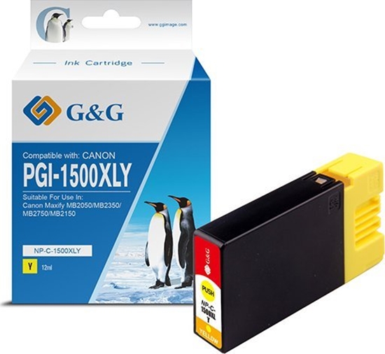 Picture of Tusz G&G kompatybilny ink / tusz z PGI 1500XL, NP-C-1500XLY/C, yellow