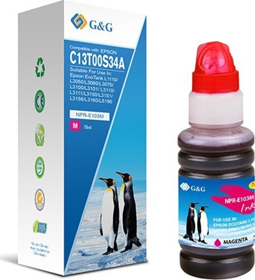 Picture of Tusz G&G kompatybilny z C13T00S34A, NPR-E103M-70ml-B, magenta