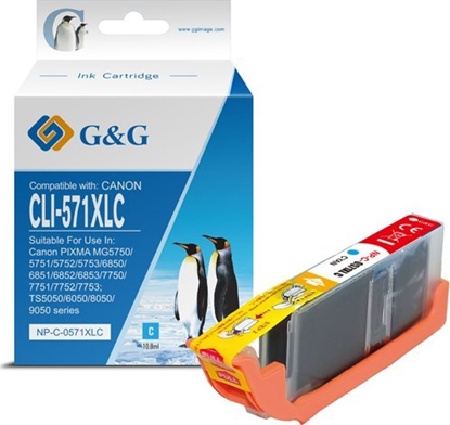 Attēls no Tusz G&G kompatybilny z CLI521Y, NP-C-0521Y, 2936B001, yellow, 8.4ml