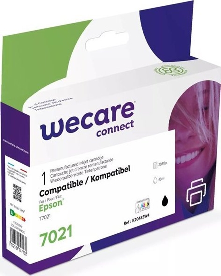 Изображение Tusz OWA Armor WECARE ARMOR cartridge pro EPSON Work Force 4015/4515, Black (T70214010) 46ml