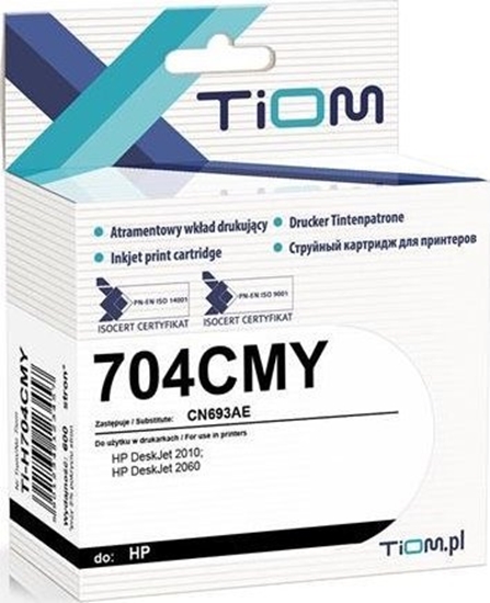 Picture of Tusz Tiom Tusz Tiom do HP 704CMY | CN693AE | 7ml | color