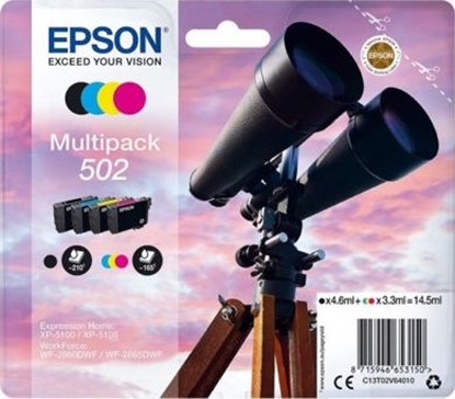 Изображение Tusz UPrint Tusz C13T02W14010, 502XL, T02W140, black, 550s, 13.2ml, E-502XLB, dla Epson XP-5100, XP-5105, WF-2880d