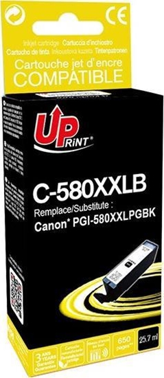 Изображение Tusz UPrint UPrint kompatybilny ink / tusz z PGI-580PGBK XXL, black, 25.7ml, C-580XXLB, very high capacity, dla Canon PIXMA TR7550, TR8550, TS