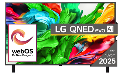 Attēls no TV Set|LG|55"|4K/Smart|3840x2160|Wireless LAN|Bluetooth|webOS|55QNED85A3C