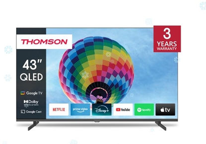 Attēls no TV Set|THOMSON|43"|4K/Smart|QLED|3840x2160|Wireless LAN|Bluetooth|Google TV|Black|43QG4S14