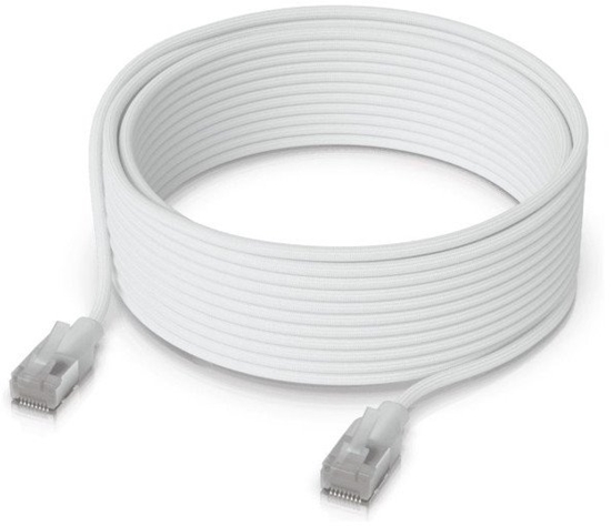 Picture of Ubiquiti UACC-Cable-Patch-EL-C6A-8M-W kabel sieciowy Póprzezroczysty, Biay Cat6a