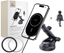 Attēls no Uchwyt samochodowy na kokpit / szyb / do kratki z adowark 15W + 2x blaszki magnetyczne Tech-Protect MM15W-V6 Magnetic MagSafe Dashboard & Vent Car Mount Wireless Charger 15W Black