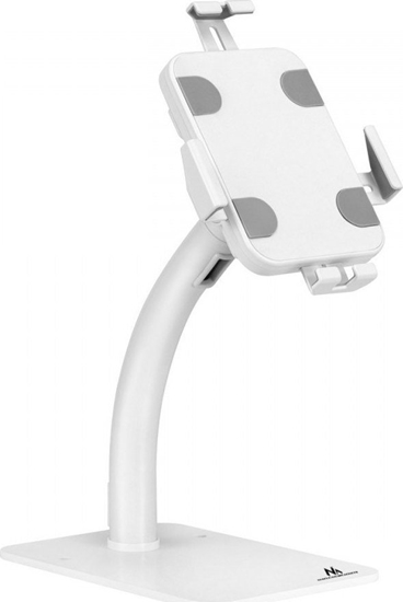 Picture of Uchwyt ścienny / biurkowy reklamowy do tabletu z blokadą 7,9-11 cali uniwersalny MC-468W Biały