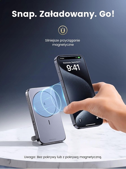 Picture of UGREEN 10000mAh Mini Powerbank Wireless 20W with MagSafe grey