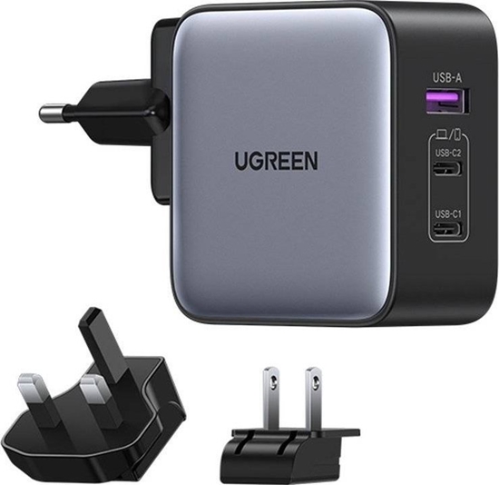 Picture of UGREEN USB-A+2*USB-C 65W GaN Worldwide Travel Fast Charger