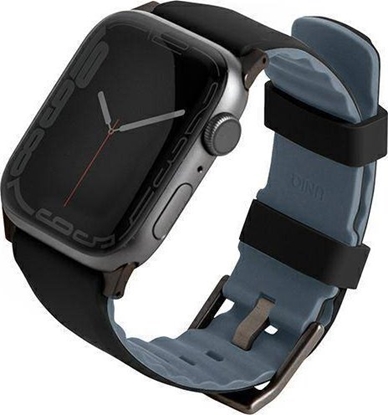 Attēls no Uniq Pasek UNIQ Linus Apple Watch 4/5/6/7/SE/8/Ultra 44/45/49mm Airosoft Silicone czarny/midnight black