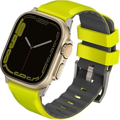 Attēls no Uniq Pasek UNIQ Linus Apple Watch 4/5/6/7/SE/8/Ultra 44/45/49mm Airosoft Silicone limonkowy/lime green