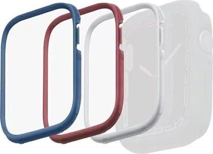 Attēls no Uniq Ramka UNIQ do etui Moduo Apple Watch 4/5/6/7/8/SE 44/45mm Niebieski-Czerwony-Biay/Blue-Red-White [3 PACK]