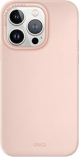 Изображение Uniq UNIQ etui Lino Hue do iPhone 14 Pro 6,1" Magclick Charging rózowy/blush pink