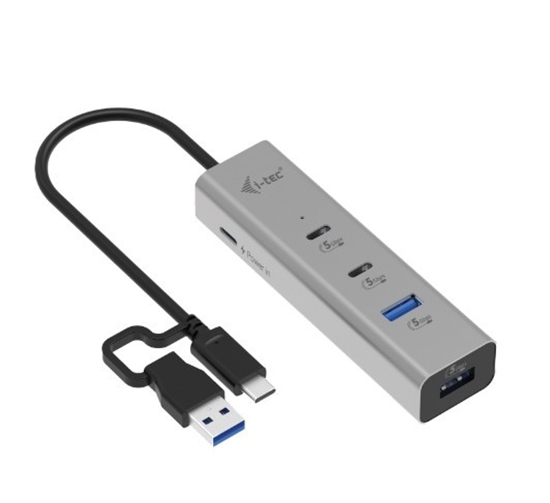 Picture of Uniwersalny metalowy ładujący HUB 2xUSB-C/2xUSB-A PD 85W 