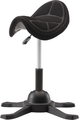 Picture of Up Up Toronto ergonomic balance stool Black, Black fabric, longer gas lift