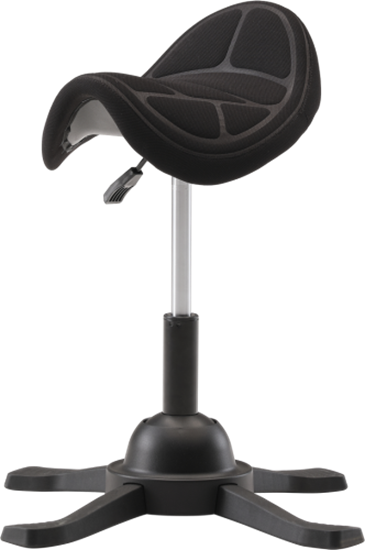 Picture of Up Up Toronto ergonomic balance stool Black, Black fabric, longer gas lift