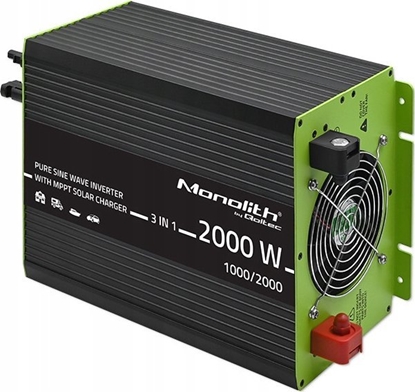 Picture of UPS Qoltec Przetwornica Qoltec solarna Monolith 3w1 z funkcj adowania AC | MPPT | UPS | ATS | 1000W | 2000W | 12V na 230V | Czysty Sinus