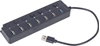 Picture of USB Centrmezgls Gembird 7-port USB 3.1 with Switches Black