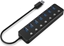 Picture of USB Centrmezgls Gembird USB 3.1 Powered 7-port Hub with Switches Black