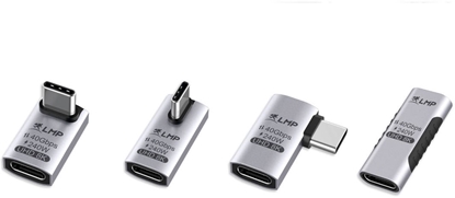 Изображение USB-C (USB4) adapter set (4 pcs.), 8K@60 Hz, aluminum, space gray