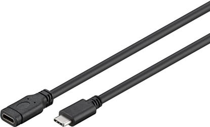 Attēls no Kabel USB MicroConnect USB-C - USB-C 0.5 m Czarny (USB-C 3.2 Gen 1 Extension)