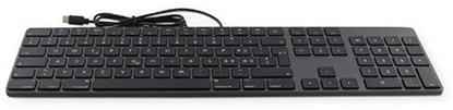 Picture of USB-C numeric Keyboard KB-1843, 106 keys, USB-C port, aluminum, British English (UK EN) layout, macOS, space gray