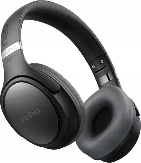 Picture of Veho ZB-4 Zestaw suchawkowy Przewodowy i Bezprzewodowy Opaska na gow Poczenia/muzyka USB Type-C Bluetooth Czarny, Szary