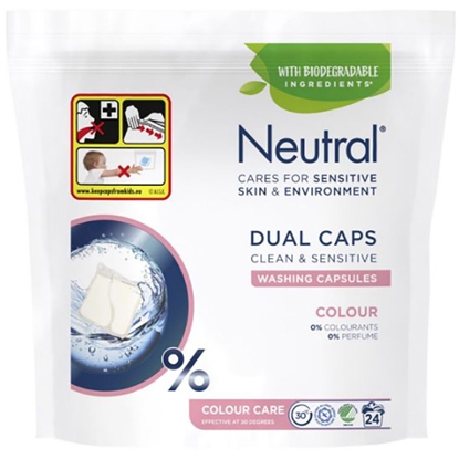 Picture of Veļas mazg.kapsulas Neutral Duo Colour 24gab.