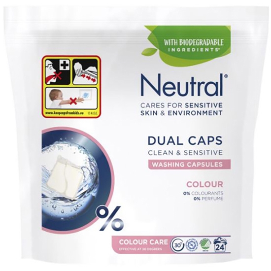 Picture of Veļas mazg.kapsulas Neutral Duo Colour 24gab.