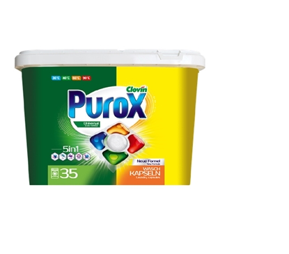 Picture of Veļas mazgāšanas kapsulas PUROX Color, 35gab