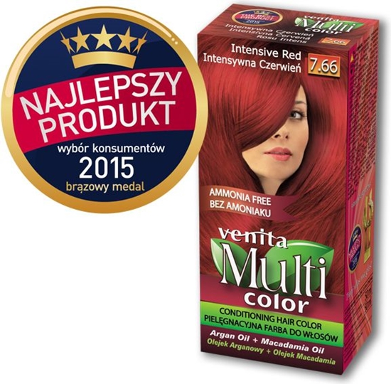 Изображение Venita Farba bez amoniaku Multi Color 7.66 intensywna czerwie