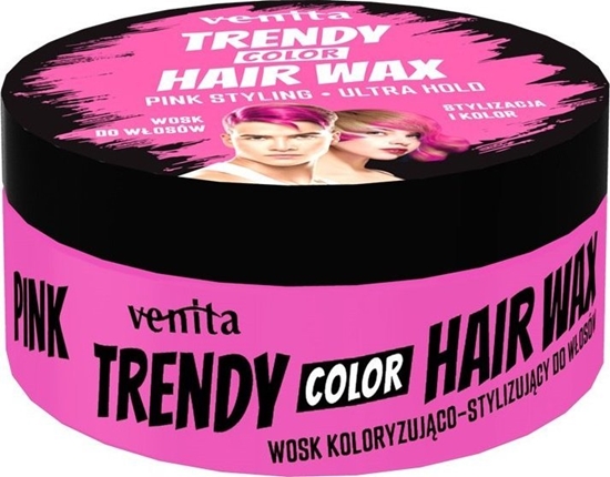 Picture of VENITA_Trendy Hair Wax wosk do wosów Pink 75g