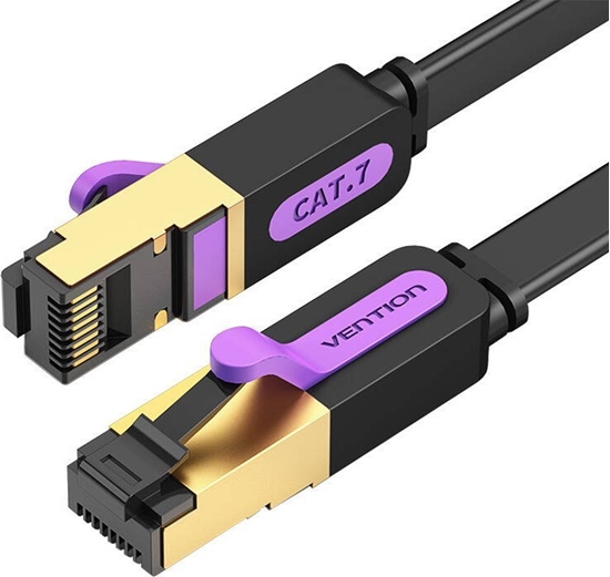 Изображение Vention Flat Network Cable UTP CAT7 Vention ICABG RJ45 Ethernet 10Gbps 1.5m Black