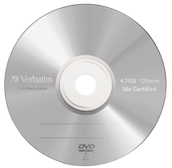 Изображение Verbatim DVD-R, DataLife PLUS, 43518, 4.7GB, 16x, jewel box, 1 KUS, Scratch Resistant, 12cm, General, Advanced Azo+, Matte Silver,