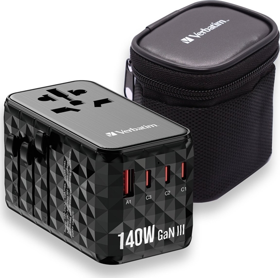 Picture of Verbatim GaN III Uni.Travel Adap 140W Welt-zu-Welt UTA-10   32125