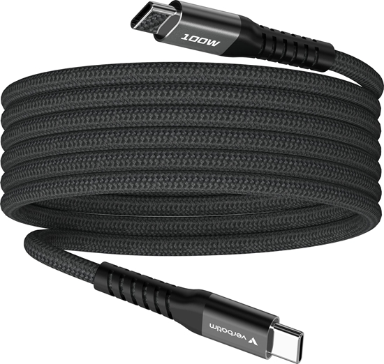 Picture of Verbatim Sync&Charge 100W 120cm USB-C/USB-C Magnetic schw. 31863