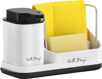 Изображение Vialli Design Organizer kuchenny z dozownikiem na pyn Livio Duo biay 8302