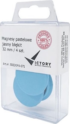 Изображение Victory Office Magnesy 32mm VICTORY OFFICE PRODUCTS 5032KM4-071 pastelowe jasnoniebieskie 4szt