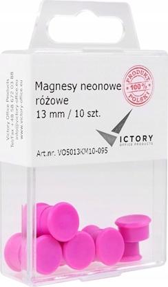Attēls no Victory Office Product MAGNESY VICTORY OFFICE 13MM 10 SZT. NEONOWE RÓOWE