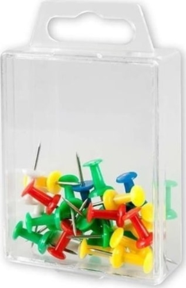 Attēls no Victory Office Product PINEZKI BECZUKI TABLICOWE VICTORY OFFICE 25SZT. MIX KOLORÓW POJEMNIK PLASTIKOWY ZAWIESZANY