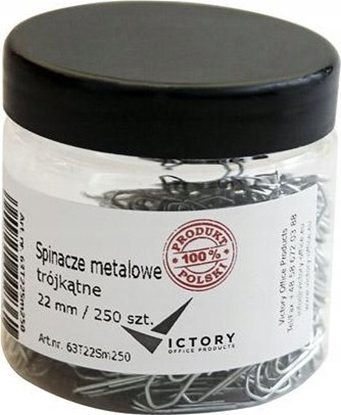Attēls no Victory Office Product SPINACZE BIUROWE VICTORY OFFICE 22MM 250 SZT. TRÓJKTNE SOIK MAY
