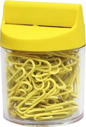 Picture of Victory Office Product SPINACZE BIUROWE VICTORY OFFICE 28MM 100 SZT. OKRGE POWLEKANE ÓTE POJEMNIK MAGNETYCZNY