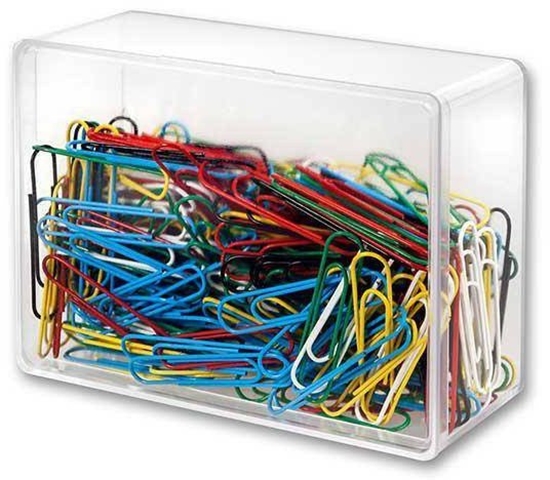 Picture of Victory Office Product SPINACZE BIUROWE VICTORY OFFICE 50MM 250 SZT. OKRGE MIX KOLORÓW POJEMNIK PLASTIKOWY