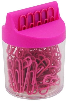 Picture of Victory Office Product Spinacze okrge 28mm VICTORY OFFICE PRODUCTS 6028M100-095 neonowe róowe metalowepowlekane w pojemniku magnetycznym 100szt