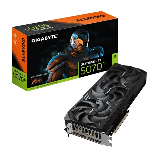 Изображение Videokarte Gigabyte GeForce RTX 5070 Ti WINDFORCE OC SFF 16G